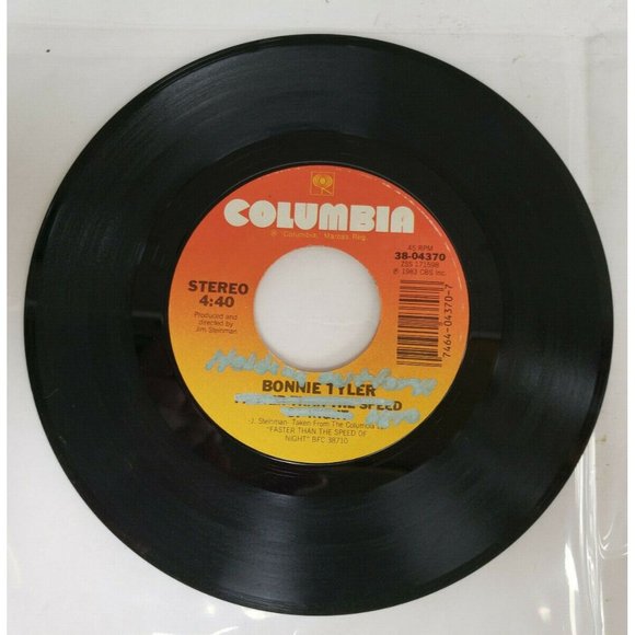 45RPM Bonnie Tyler Holding Out for a Hero Faster than the Speed of Night (112R) - Picture 3 of 4